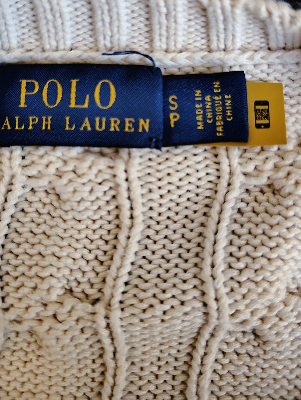Polo 1967 Cream Cable-Knit Women's Sweater - Picture 6 of 6